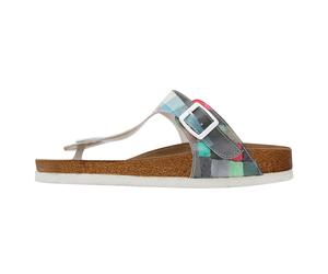 Zehentrenner DOGO "Lila Zehentrenner Planty Damen Sandalen, Lila Zehentrenner", Damen, Gr. 38, Normalschaft, bunt (mehrfarbig), Lederimitat, Schuhe Zehentrenner, Handgefertigt (48792122-38) mehrfarbig