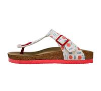 Zehentrenner DOGO "Lila Zehentrenner Red Fish Blue Fish Damen Sandalen", Damen, Gr. 40, Normalschaft, beige (natur), Lederimitat, Schuhe Zehentrenner, Handgefertigt (13222365-40) natur