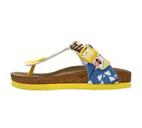 Zehentrenner DOGO "Lila Zehentrenner Southern California Damen Sandalen", Damen, Gr. 38, Normalschaft, blau, Lederimitat, Schuhe Zehentrenner, Handgefertigt (31894468-38) blau