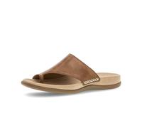 Gabor Zehentrenner Damen mit kontrastfarbiger Stickerei Braun Größe 44