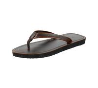 Zehentrenner GANT "Brodale", Herren, Gr. 43, dunkelbraun, Leder, Schuhe Zehentrenner, Sommerschuh, Strandschuh, Slides, Flats mit Lederfutter (88700509-43) dunkelbraun