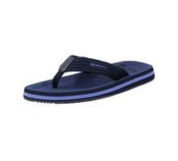Zehentrenner GANT "Brodale", Herren, Gr. 44, blau (marine), Lederimitat, Textil, Schuhe Zehentrenner, Sommerschuh, Strandschuh, Flats, Strandschuh mit Zehensteg (88476337-44) marine