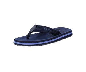 Zehentrenner GANT "Brodale", Herren, Gr. 44, blau (marine), Lederimitat, Textil, Schuhe Zehentrenner, Sommerschuh, Strandschuh, Flats, Strandschuh mit Zehensteg (88476337-44) marine