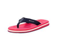 Zehentrenner GANT "Brodale", Herren, Gr. 44, marine, rot, Lederimitat, Textil, kontrastfarbene Details, Schuhe Zehentrenner, Sommerschuh, Strandschuh, Flats, Strandschuh mit Zehensteg (37203542-44) ma