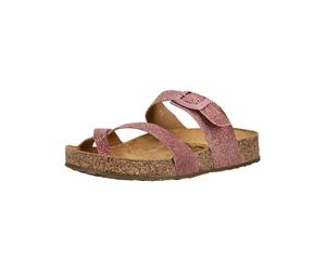 Zehentrenner HAFLINGER "Haflinger Hausschuhe Leder", Herren, Gr. 38, rosa, Leder, Schuhe Zehentrenner (28504150-38) rosa