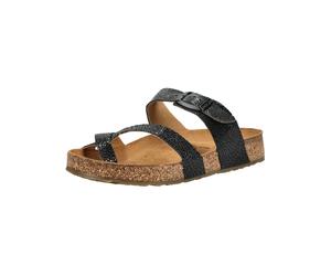 Zehentrenner HAFLINGER "Haflinger Hausschuhe Leder", Herren, Gr. 40, schwarz, Leder, Schuhe Zehentrenner (42794357-40) schwarz