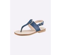 Zehentrenner HEINE, Damen, Gr. 36, blau, Glattleder, Leder, Rindsleder, Schuhe Zehentrenner (51539810-36) blau