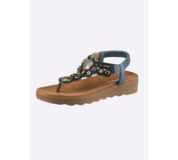 Zehentrenner HEINE, Damen, Gr. 37, blau, Synthetik, Schuhe Zehentrenner (73780461-37) blau