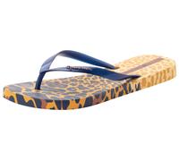 Zehentrenner IPANEMA "IPANEMA ANIMAL PRINT VI FEM", Damen, Gr. 39, gelb (gelb, pearly blau), Synthetik, Schuhe Zehentrenner (12473258-39) gelb, pearly blau