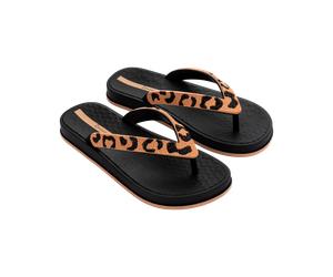 Zehentrenner IPANEMA "IPANEMA FESTA FEM", Damen, Gr. 41/42, schwarz (schwarz, schwarz, beige), Synthetik, Schuhe Zehentrenner, für sportliches Auftreten, mit profiliertem Laufsohlenprofil (20283418-41