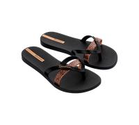 Zehentrenner IPANEMA "IPANEMA KIREI CHIC FEM", Damen, Gr. 37, schwarz (schwarz, beige), Synthetik, Schuhe Zehentrenner, für Alltag, mit leicht profiliertem Laufsohlenprofil (47366413-37) schwarz, beig