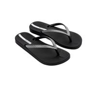 Zehentrenner IPANEMA "IPANEMA MESH X FEM", Damen, Gr. 41/42, schwarz, silber, Synthetik, Schuhe Zehentrenner, für Alltag, ohne Verschluss, sportlicher Stil, mit Gummilaufsohle (92757107-41) schwarz, s