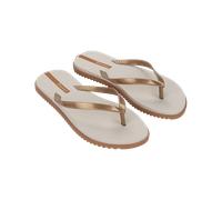 Zehentrenner IPANEMA "IPANEMA RIO", Damen, Gr. 38, gold (beige, gold), Synthetik, Schuhe Zehentrenner, mit profiliertem Laufsohlenprofil, mit Gummilaufsohle (30392257-38) beige, gold