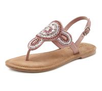 Zehentrenner LASCANA "Sandale, Pantolette" Gr. 40, rosa (altrosa) Damen Schuhe Zehenstegsandale Damenschuh Riemchensandale Sommerschuh Bestseller (17036942-40) altrosa