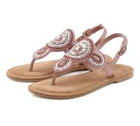 Zehentrenner LASCANA "Sandale, Pantolette" Gr. 40, rosa (altrosa) Damen Schuhe Zehenstegsandale Damenschuh Riemchensandale Sommerschuh Bestseller (17036942-40) altrosa