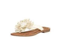 Zehentrenner LAZAMANI "Lazamani Pantoletten Leder/Textil", Damen, Gr. 41, weiß, Leder, Textil, Schuhe Zehentrenner (77878824-41) weiß