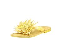 Zehentrenner LAZAMANI "Lazamani Pantoletten Leder/Textil", Herren, Gr. 37, gelb, Leder, Textil, Schuhe Zehentrenner (87988925-37) gelb