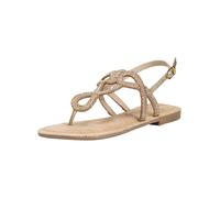Zehentrenner LAZAMANI "Lazamani Sandalen Leder/Textil", Damen, Gr. 37, gold, Leder, Textil, Schuhe Zehentrenner (47830654-37) gold