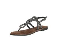 Zehentrenner LAZAMANI "Lazamani Sandalen Leder/Textil", Damen, Gr. 37, pewter, Leder, Textil, Schuhe Zehentrenner (98260435-37) pewter