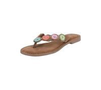 Zehentrenner LAZAMANI "Lazamani Sandalen Leder/Textil", Damen, Gr. 40, bunt (multi), Leder, Textil, Schuhe Zehentrenner (36405630-40) multi