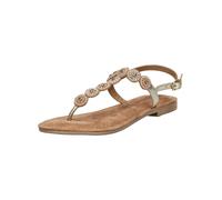 Zehentrenner LAZAMANI "Lazamani Zehensteg Leder", Damen, Gr. 36, gold, Leder, Schuhe Zehentrenner (54935723-36) gold