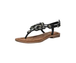 Zehentrenner LAZAMANI "Lazamani Zehensteg Leder", Damen, Gr. 39, schwarz, Leder, Schuhe Zehentrenner (55071835-39) schwarz