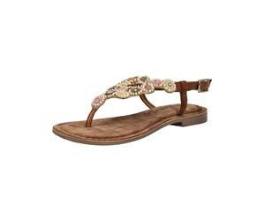 Zehentrenner LAZAMANI "Lazamani Zehensteg Leder", Damen, Gr. 40, tan, Leder, Schuhe Zehentrenner (56471847-40) tan