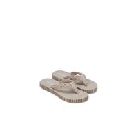 Zehentrenner MARC O'POLO "Sandy", Damen, Gr. 40, hellbeige, Textil, Flechtoptik, Schuhe Zehentrenner, Sommerschuh, Strandschuh, Flat mit weichem Zehengreifer (69389344-40) hellbeige