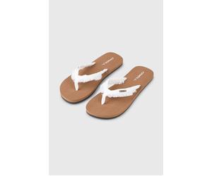 Zehentrenner O'NEILL "DITSY JACQUARD SANDALS", Damen, Gr. 39, snow weiß, Synthetik, Schuhe Zehentrenner, Sommerschuh, Sandale, Schlappen, mit Gummilaufsohle (52422221-39) snow weiß