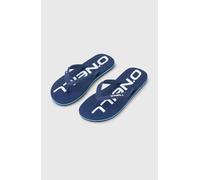 Zehentrenner O'NEILL "PROFILE LOGO SANDALS", Herren, Gr. 45, blau (english evening), Synthetik, Schuhe Zehentrenner, Sommerschuh, Sandale, Schlappen, mit Gummilaufsohle (83098865-45) english evening