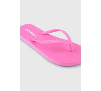 Zehentrenner O'NEILL "PROFILE SMALL LOGO SANDALS", Damen, Gr. 37, pink (electric fuschia), Synthetik, Schuhe Zehentrenner, sportlicher Stil, Sommerschuh, leicht profilierte Gummilaufsohle (69651712-37
