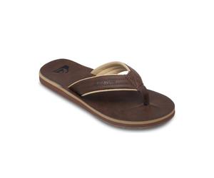Zehentrenner QUIKSILVER "CARVER NUBUCK 26", Herren, Gr. 43, braun (braun 1), Synthetik, Textil, Schuhe Zehentrenner, Sommerschuhe (90659030-43) braun 1