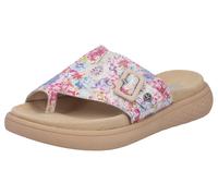 Zehentrenner RIEKER, Damen, Gr. 38, multi, Lederimitat, Schuhe Zehentrenner, Pantolette, Sommerschuh, Hausschuh zum Schlupfen (17912365-38) multi