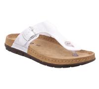 Zehentrenner ROHDE "RODIGO", Damen, Gr. 36, silber (silberfarben), Lederimitat, metallic, casual, Schuhe, mit verstellbarer Schnalle (20001101-36) silberfarben