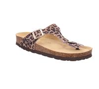 Zehentrenner ROHDE "ALBA", Herren, Gr. 37, leo, Veloursleder, Schuhe Zehentrenner, Pantolette, Sommerschuh, Strandschuh im modischen Leo-Look (48557961-37) leo