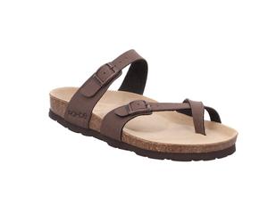 Zehentrenner ROHDE "SUNNYS N14", Damen, Gr. 41, braun (mokka), Lederimitat, unifarben, Schuhe Zehentrenner, Pantolette, Sommerschuh, Urlaubsschuh mit vorgeformten Fußbett (98535832-41) mokka