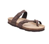 Zehentrenner ROHDE "SUNNYS N14", Damen, Gr. 42, braun (mokka), Lederimitat, unifarben, Schuhe Zehentrenner, Pantolette, Sommerschuh, Urlaubsschuh mit vorgeformten Fußbett (98535832-42) mokka