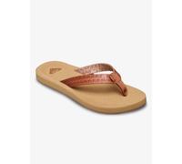 Zehentrenner ROXY "PORTO MOTIF", Damen, Gr. 37, tan, Synthetik, Schuhe Zehentrenner (63807861-37) tan