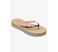Zehentrenner ROXY "SOUTH BEACH III", Damen, Gr. 38, beige (schwarz, pink), Synthetik, Schuhe Zehentrenner (95568069-38) schwarz, pink