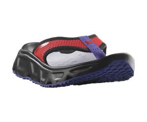 Zehentrenner SALOMON "REELAX BREAK 6.0 W", Damen, Gr. 40, schwarz (cosmic sky, schwarz, flame scarlet), Textil, Schuhe Zehentrenner (69332037-40) cosmic sky, schwarz, flame scarlet