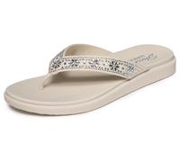 Zehentrenner SKECHERS "MEDITATION LUXE", Damen, Gr. 40, beige (sanftes weiß), Textil, Glitzer, Schuhe Zehentrenner, Sommerschuh, Strandschuh, Urlaubsschuh mit Glitzersteine (48183123-40) sanftes weiß