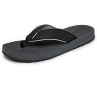 Zehentrenner SKECHERS "QUILL - BOARD VIEW", Herren, Gr. 44, schwarz, Lederimitat, Schuhe Zehentrenner, Sommerschuh, Strandschuh, Badeschuh mit Memory Foam (63060409-44) schwarz