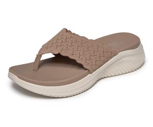 Zehentrenner SKECHERS "ULTRA FLEX 3.0 SANDAL-RHYTHM WAVES", Damen, Gr. 42, beige (braun), Textil, Schuhe Zehentrenner, Sommerschuh, Strandschuh, Urlaubsschuh mit Yoga Foam, Topseller (28500414-42)