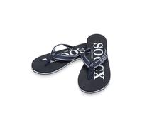Zehentrenner SOCCX, Damen, Gr. 41, schwarz (blau), Synthetik, Textil, bedruckt, Schuhe Zehentrenner, mit Logo-Applikation (39528346-41) blau