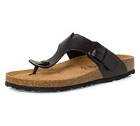 Zehentrenner TAMARIS "CORRA", Damen, Gr. 40, schwarz, Lederimitat, Schuhe Zehentrenner, Sommerschuh, Schlappen mit angenehmen Zehensteg (51902965-40) schwarz