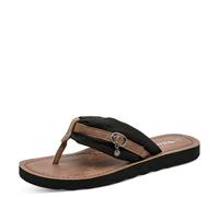 Zehentrenner TAMARIS, Damen, Gr. 36, schwarz (schwarz, braun), Lederimitat, Textil, Schuhe Zehentrenner, Dianette, Sommerschuh, Strandschuh mit verschiedenen Motiven (86269347-36) schwarz, braun