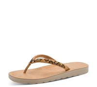 Zehentrenner TAMARIS, Damen, Gr. 38, leo, Textil, Schuhe Zehentrenner, Dianette, Sommerschuh mit weichem Zehensteg (37411200-38) leo