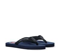 Zehentrenner TOMMY HILFIGER, Damen, Gr. 36, blau, Textil, Schuhe Zehentrenner, Pool Slides, Strandschuh, Sommerschuh mit Zehensteg (72525549-36)