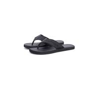 Zehentrenner TOMMY HILFIGER "HILFIGER LEATHER BEACH SANDAL", Herren, Gr. 40, schwarz, Textil, Schuhe Zehentrenner, Sommerschuh, Flat mit modischer Logostickerei (79478346-40) schwarz