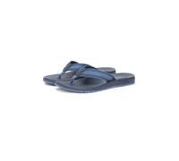 Zehentrenner TOMMY HILFIGER "MOLDED HILFIGER BEACH SANDAL", Herren, Gr. 45, blau, Textil, Schuhe Zehentrenner, Plateau, Sommerschuh, Strandschuh mit Streifen (55430626-45)